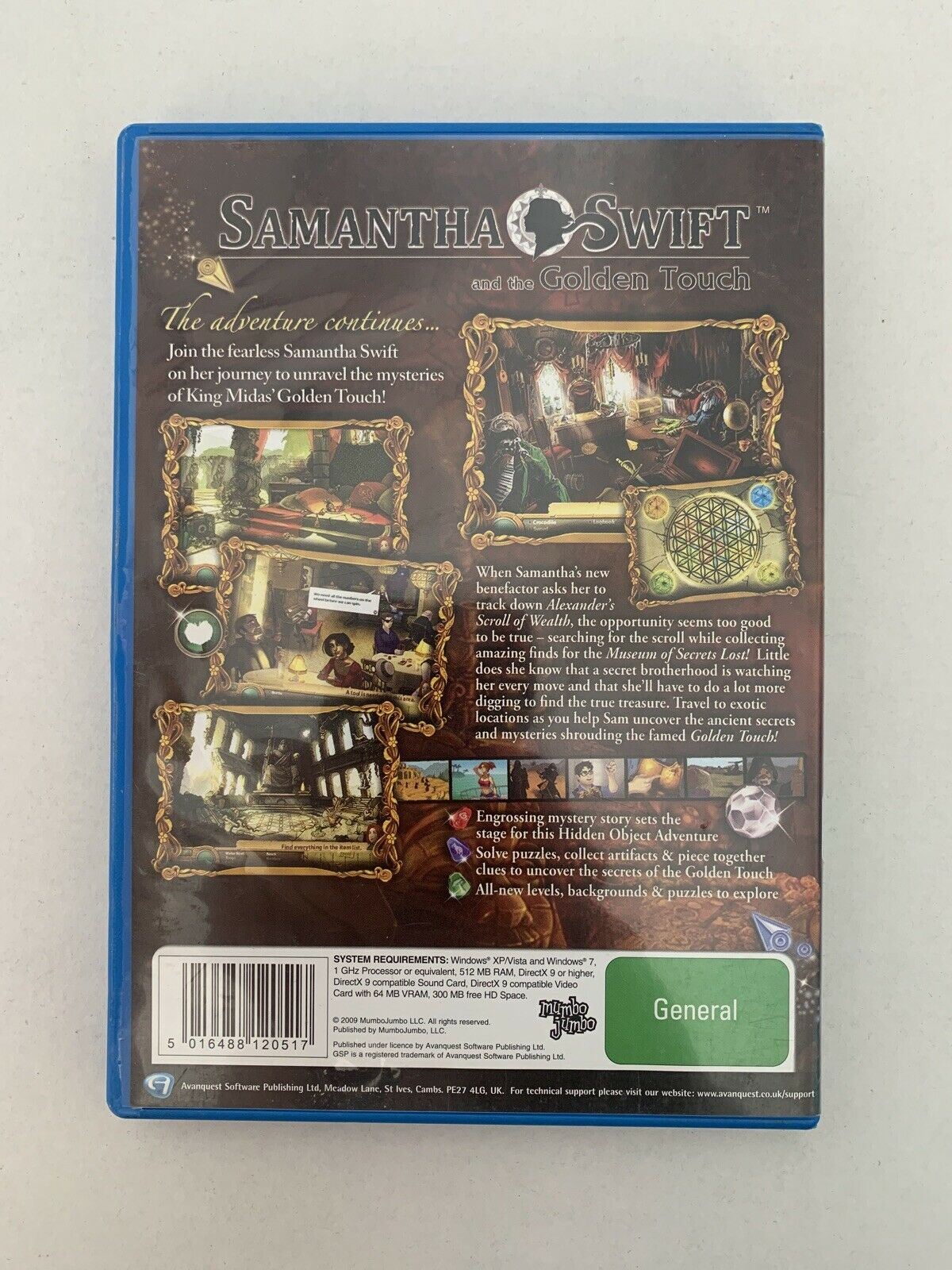 Samantha Swift and the Golden Touch - (PC CD-ROM) Hidden Object Game