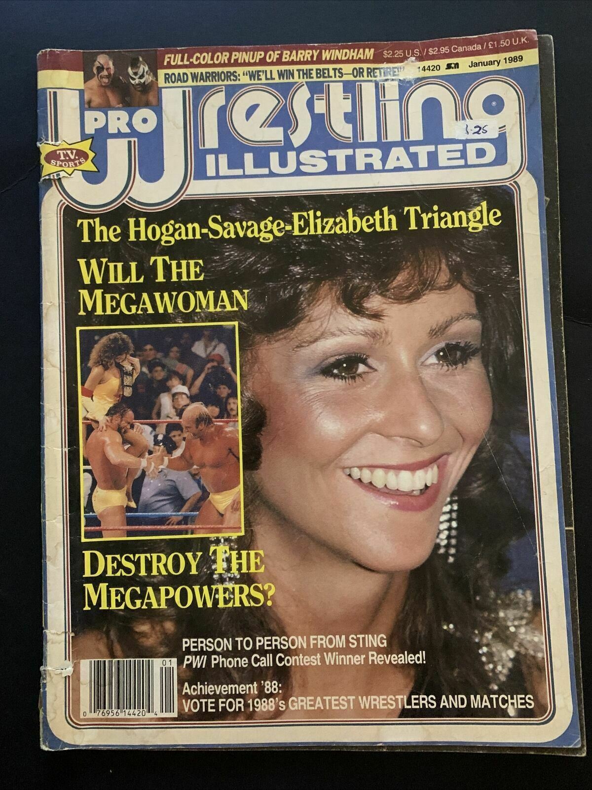 Pro Wrestling Illustrated Magazine January 1989 - Hogan, Savage, Elizabeth