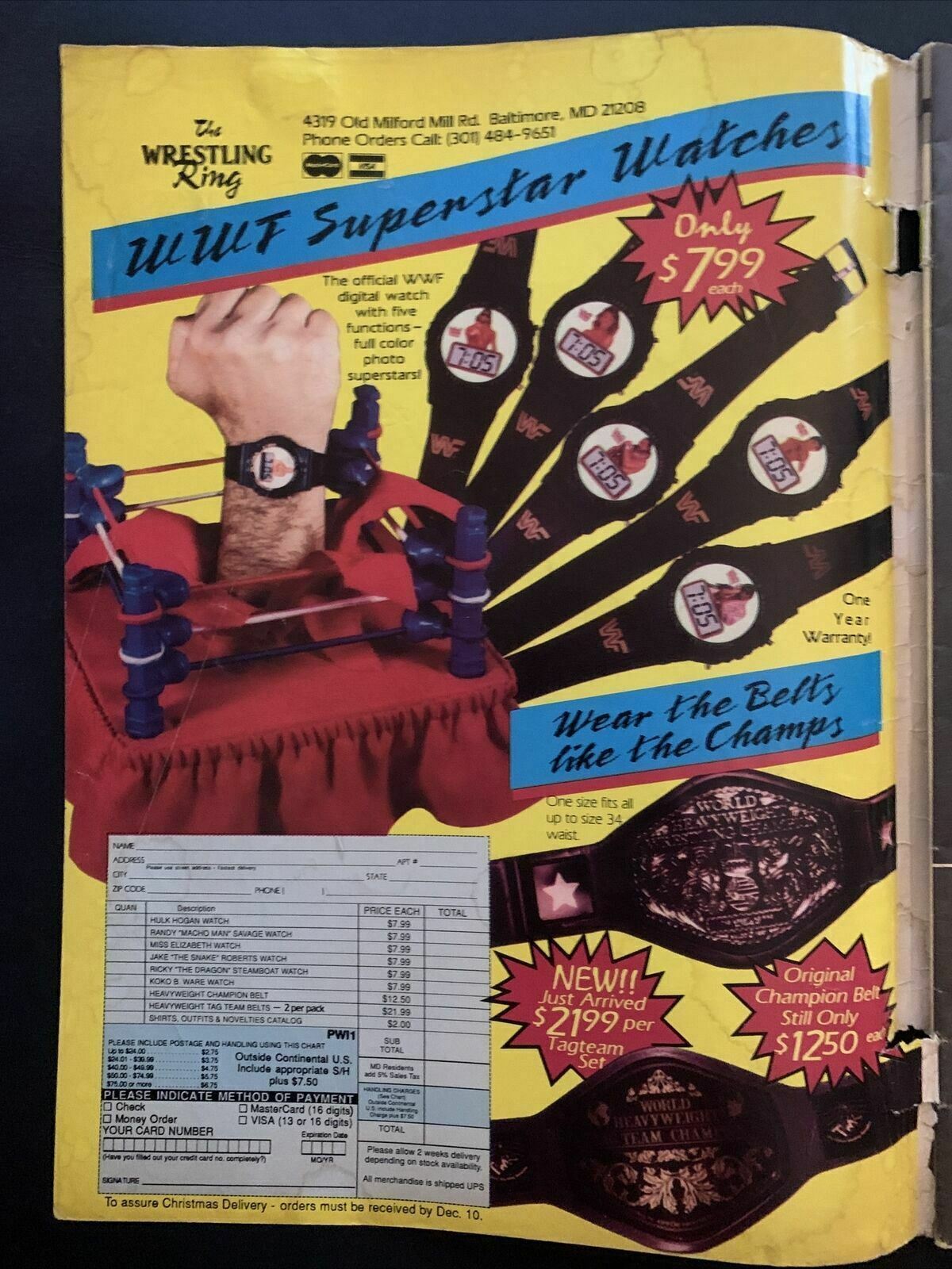 Pro Wrestling Illustrated Magazine January 1989 - Hogan, Savage, Elizabeth