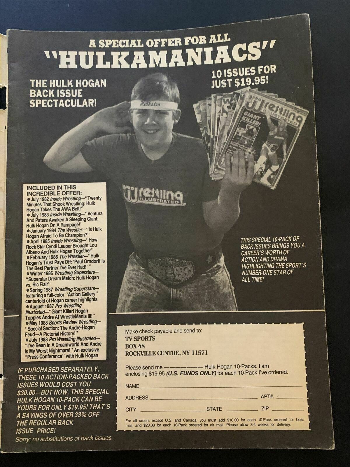 Pro Wrestling Illustrated Magazine January 1989 - Hogan, Savage, Elizabeth