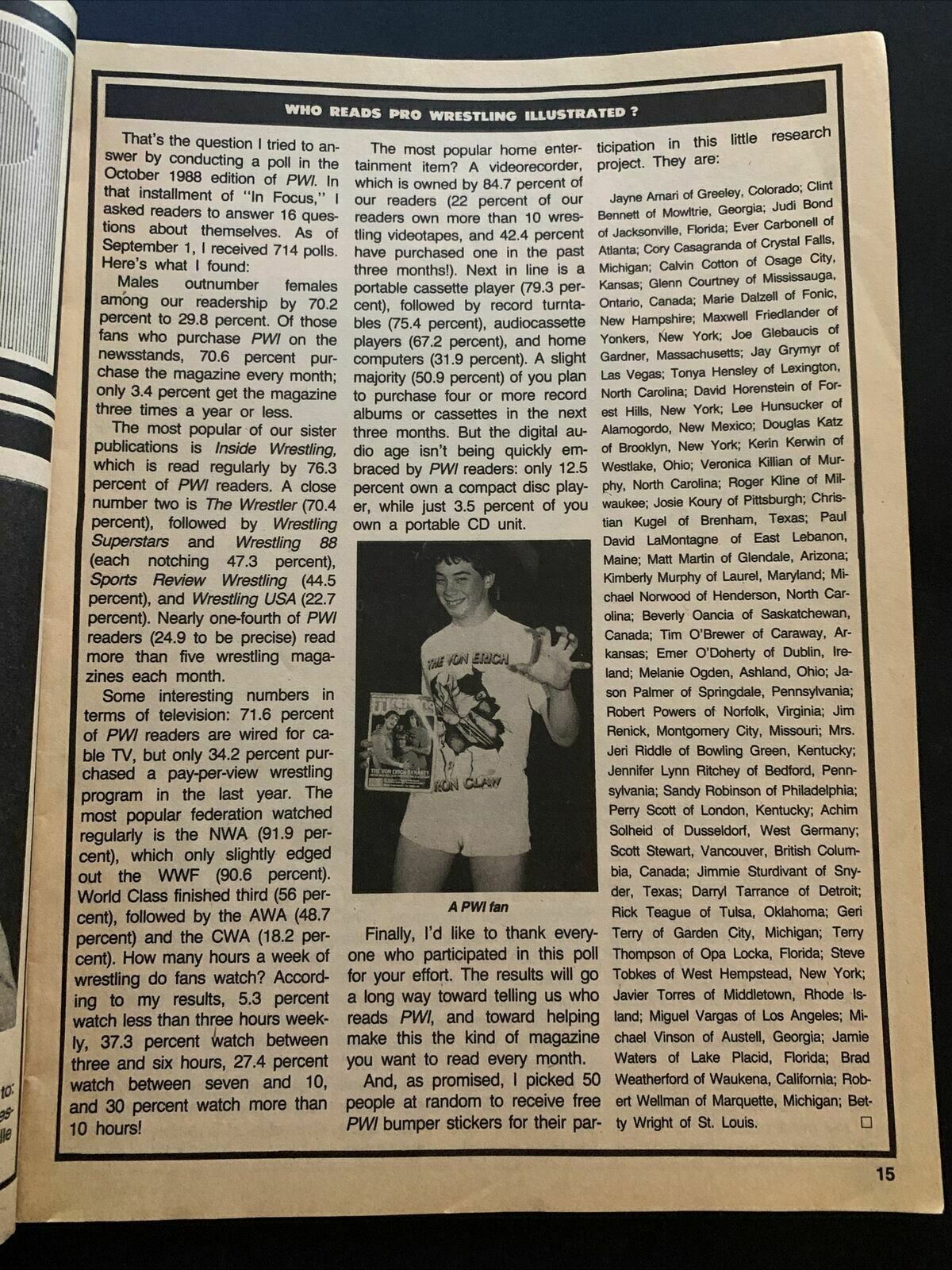 Pro Wrestling Illustrated Magazine January 1989 - Hogan, Savage, Elizabeth