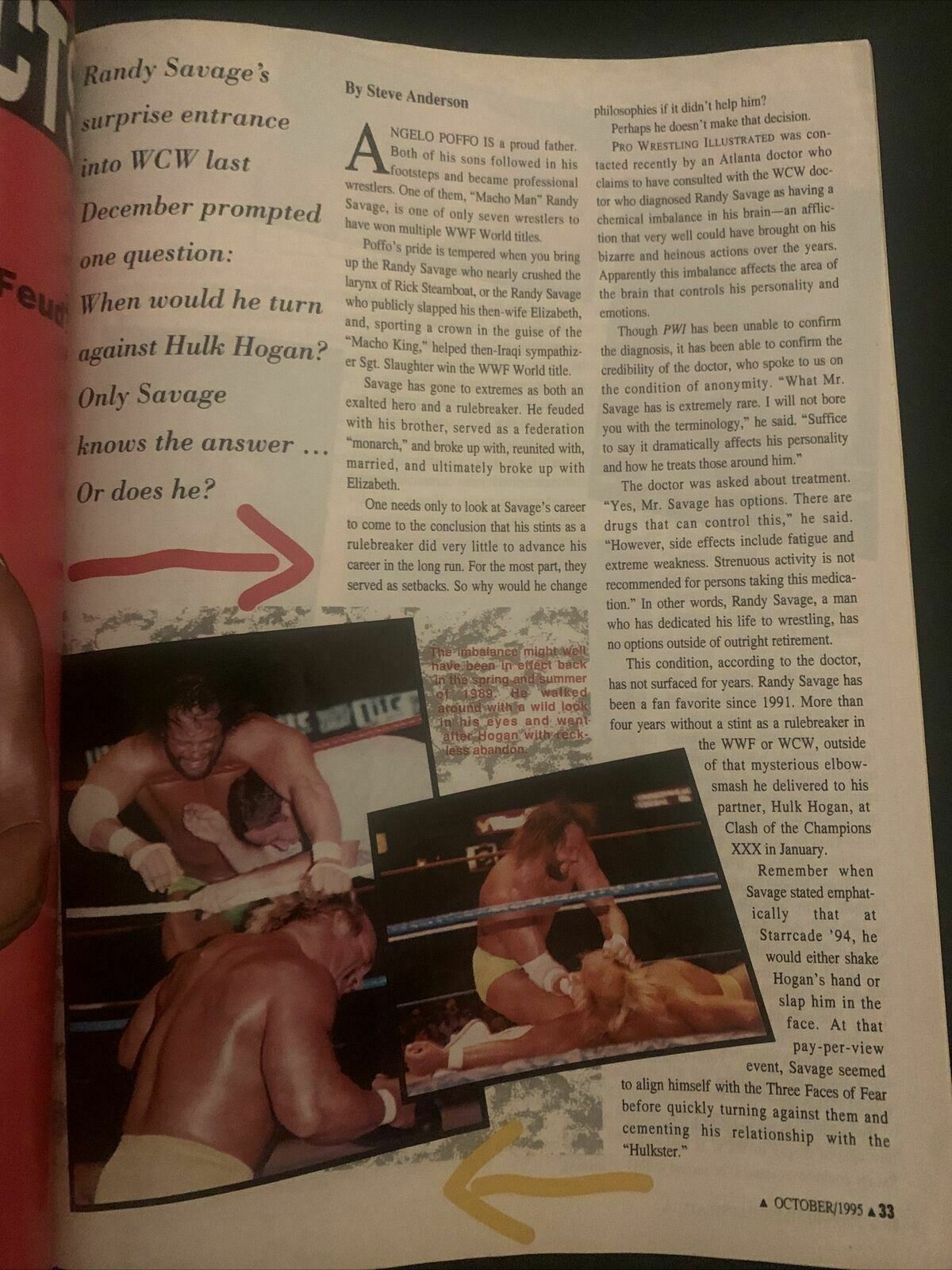 Pro Wrestling Illustrated Magazine October 1996 - Harlem Heat, Savage, Hogan