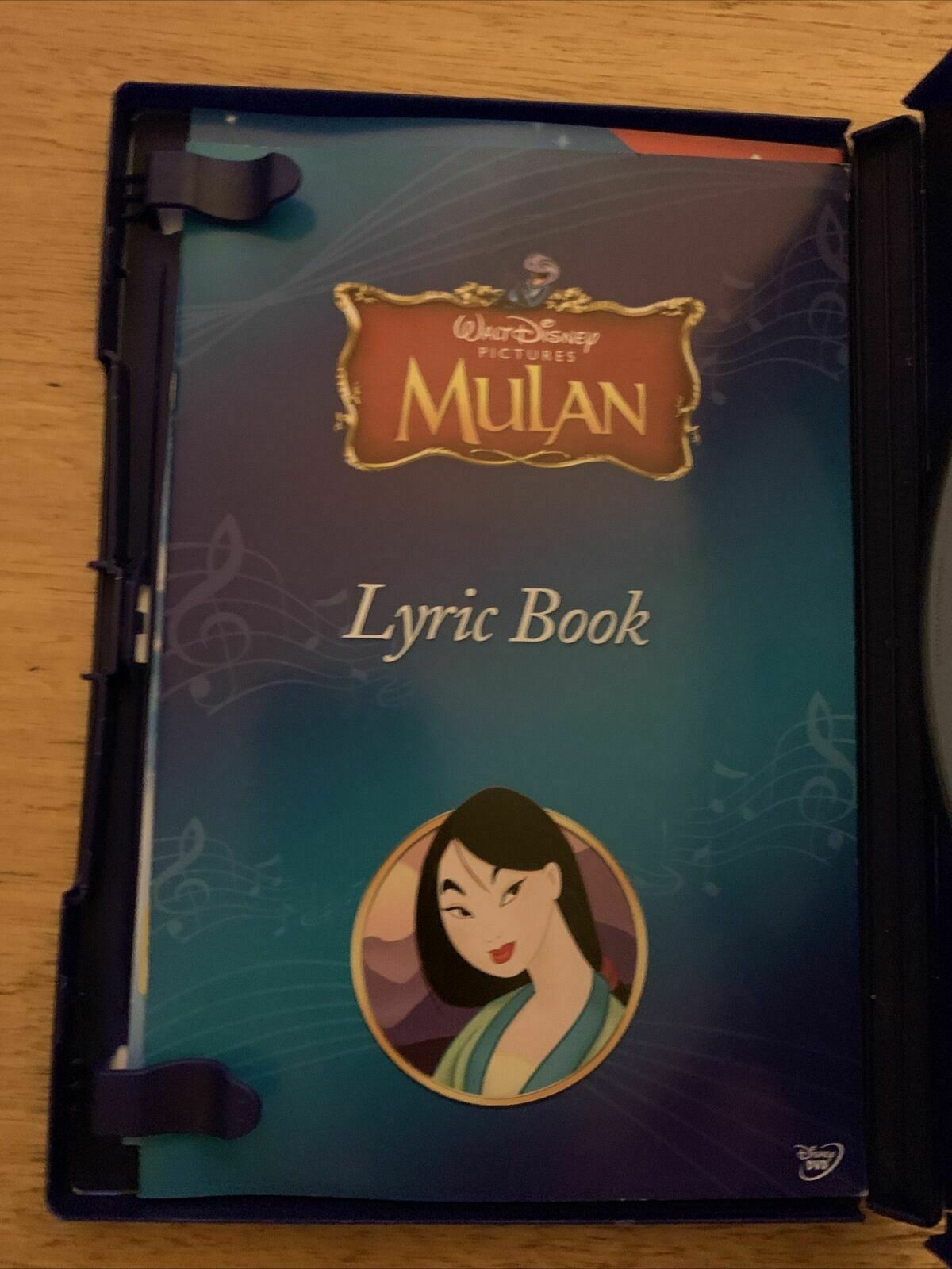 Mulan Musical Masterpiece Special Edition (DVD, 1998) Disney with Lyric Book