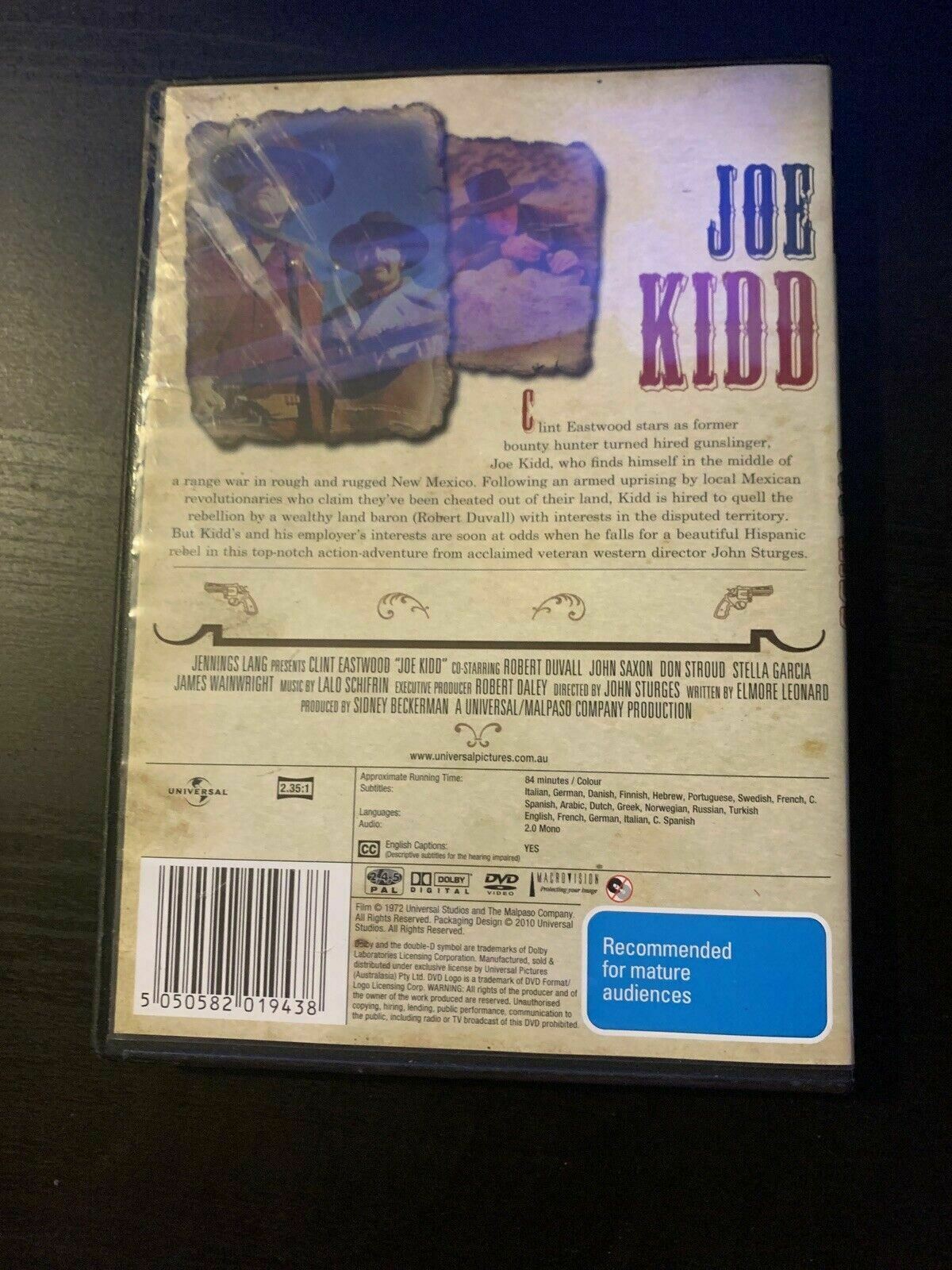 Joe Kidd (DVD, 1972) Clint Eastwood, Robert Duvall. Region 4,2,5