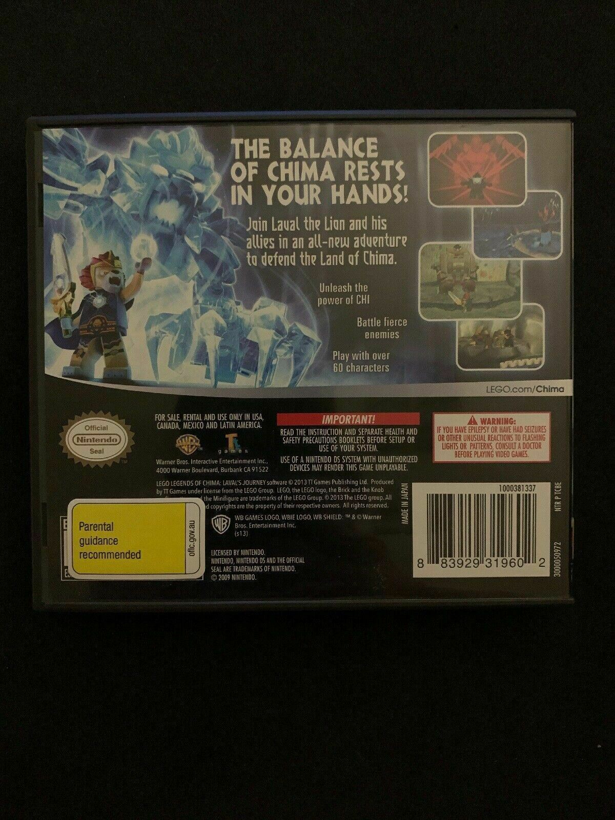 Lego Chima Laval's Journey Nintendo DS 2DS 3DS Game *Complete* with Manual