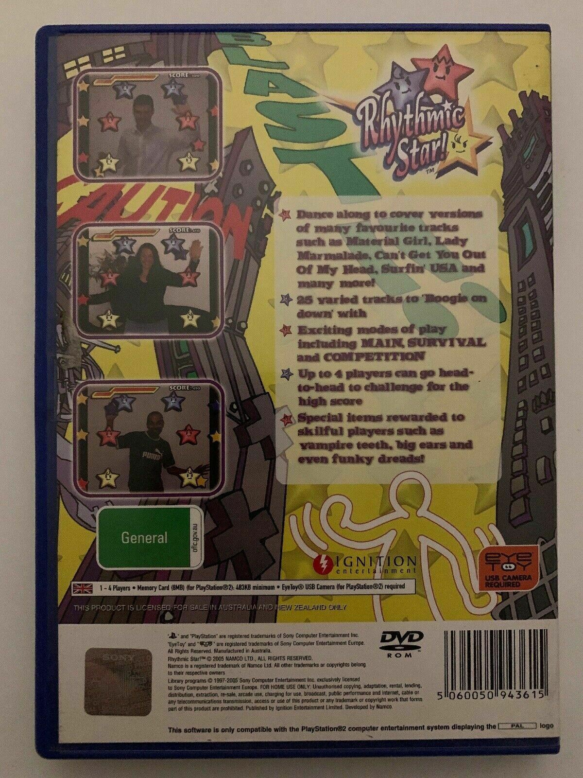 Rhythmic Star - Sony Playstation 2 PS2 PAL Dance Music Game - Includes Manual