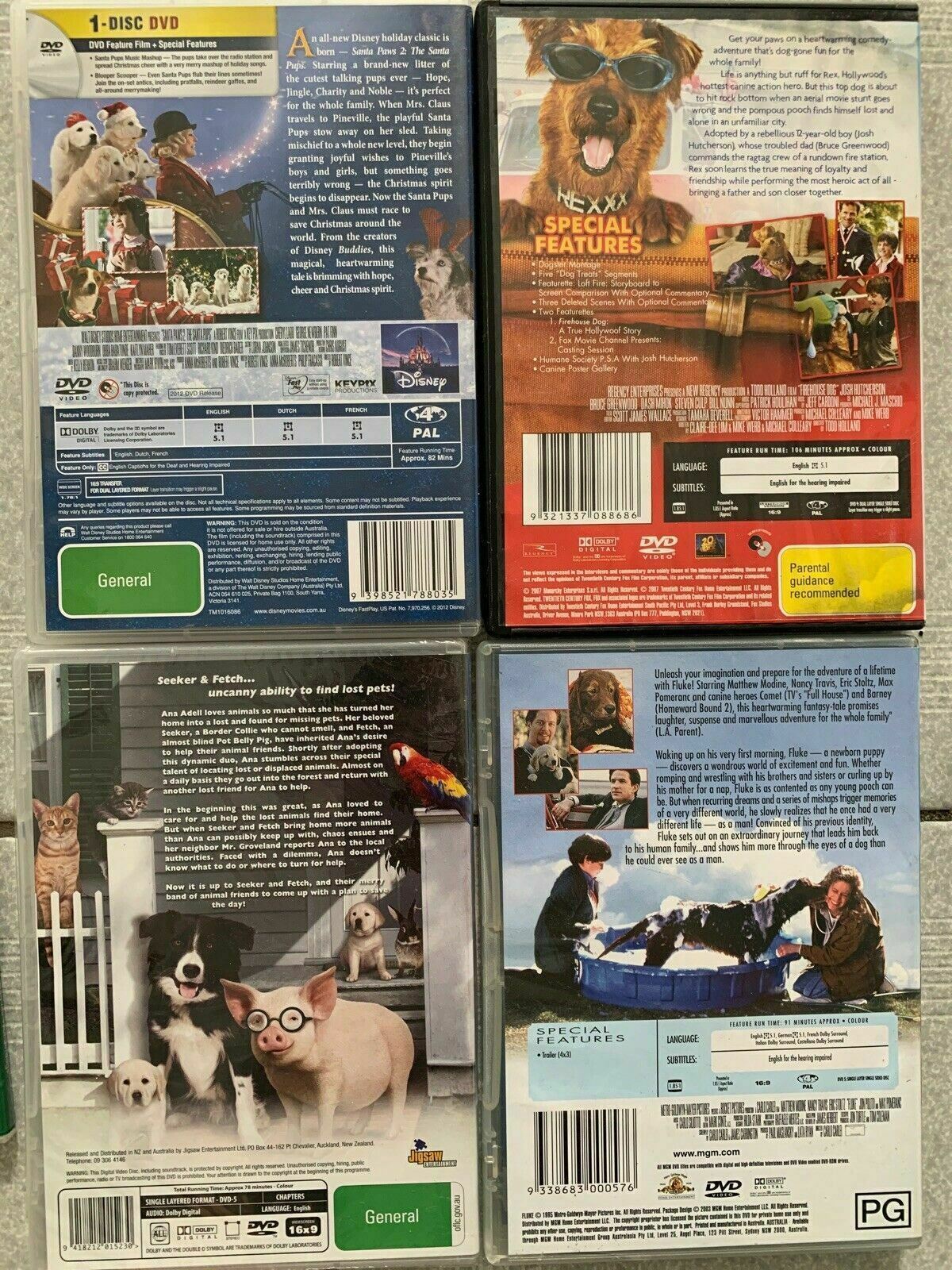 11x Dog Film DVD Collection Movies Region 4