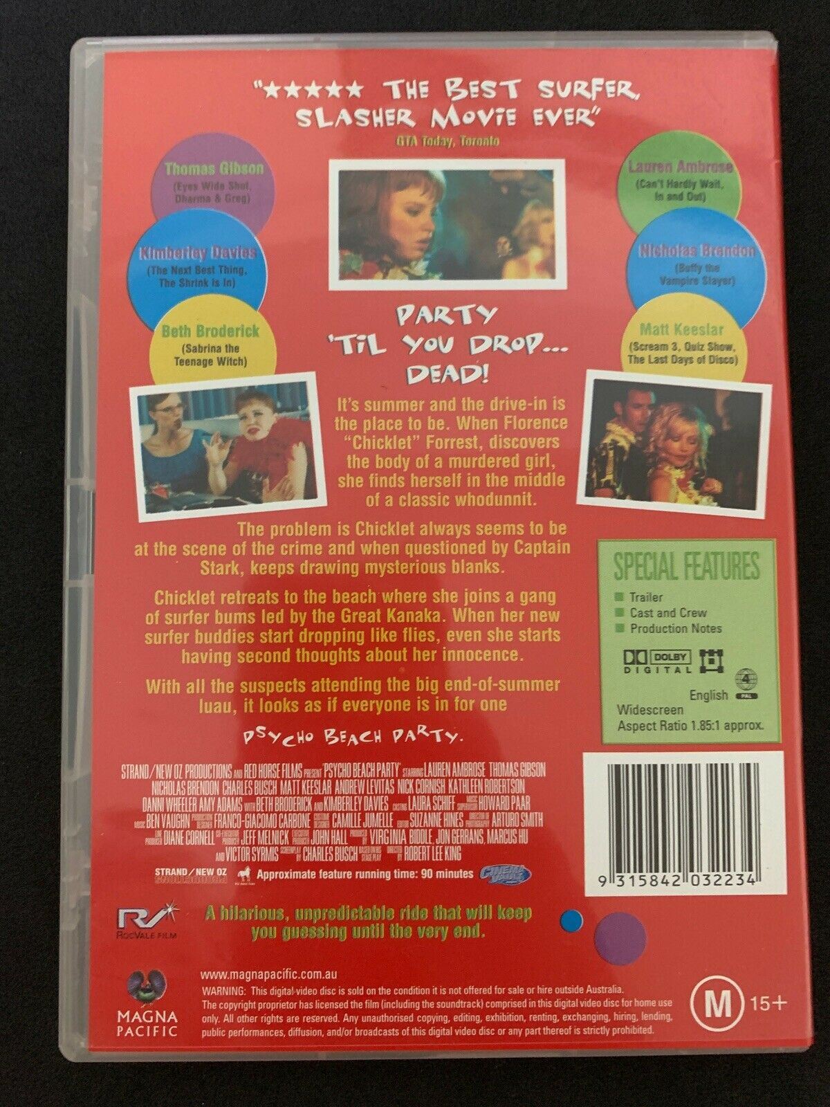 Psycho Beach Party (DVD, 2000) Lauren Ambrose, Nicholas Brendon - Horror Comedy