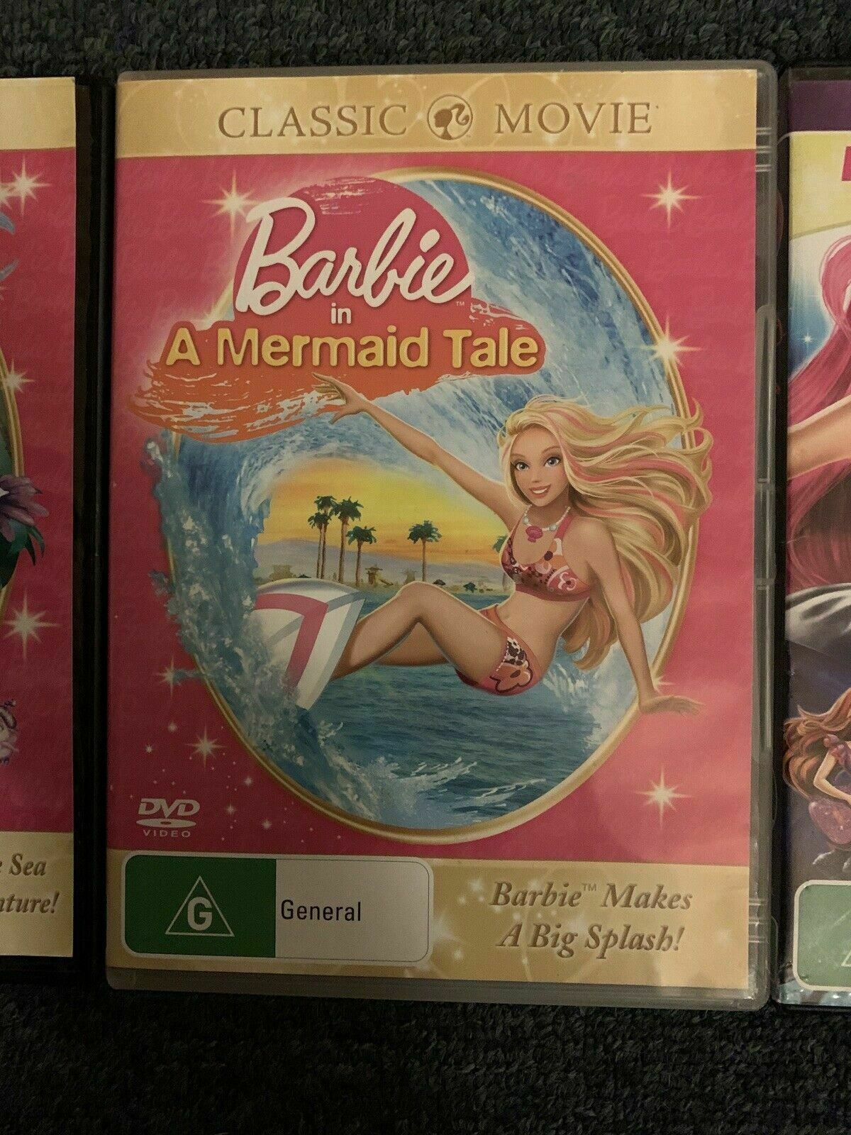 3x Barbie DVD - Mermaidia, A Mermaid Tale, Rock 'N Royals Region 4