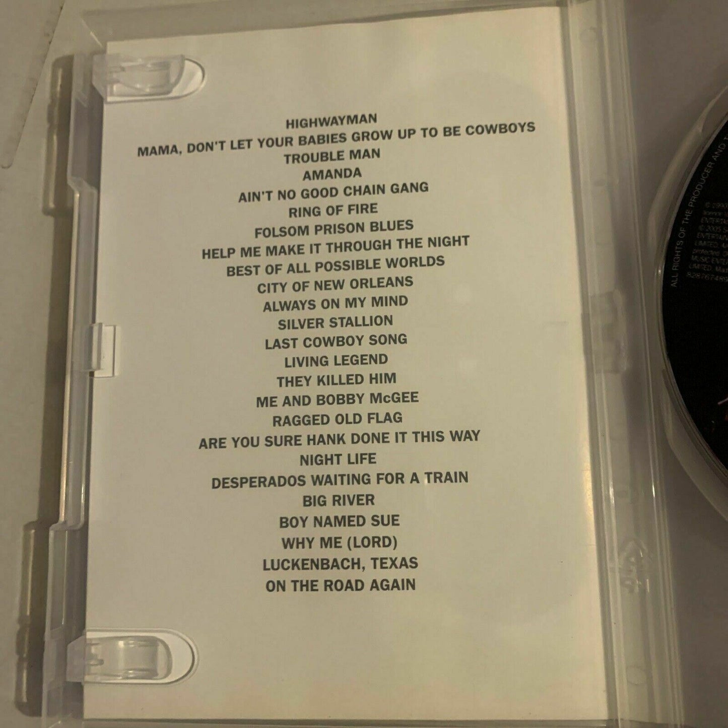 Highwaymen Live! Willie, Waylon, Cash & Kris (DVD, 1990) Johnny Cash Region Free