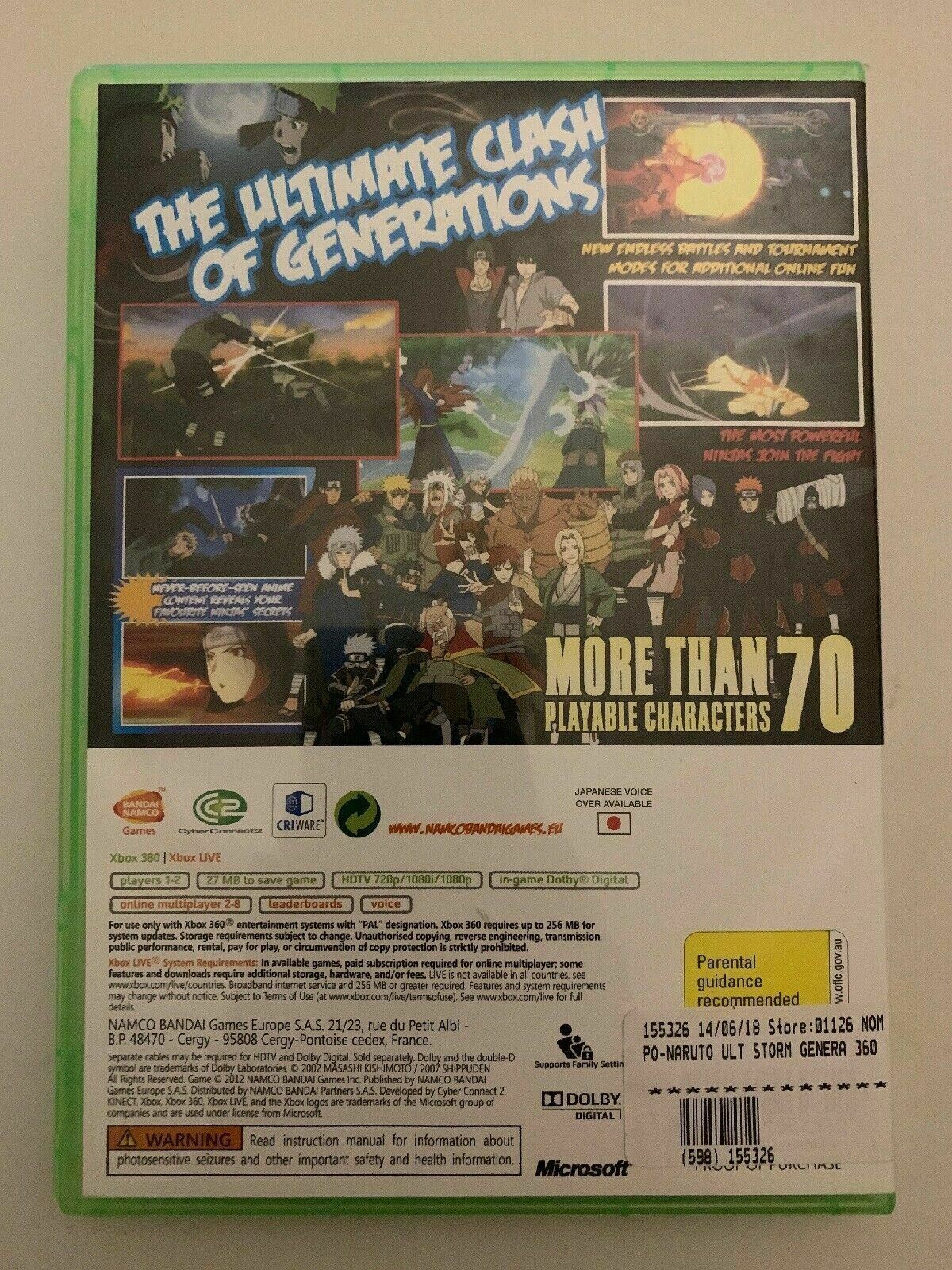 NARUTO SHIPPUDEN : Ultimate Ninja STORM Generations for XBOX 360 Game