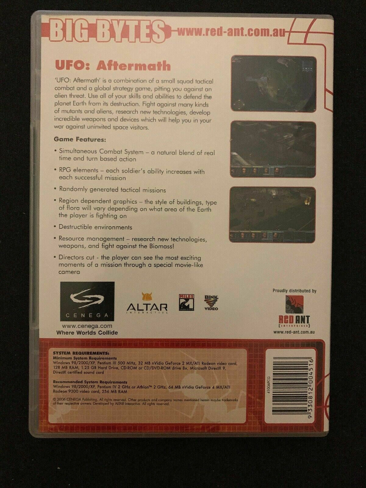 UFO: Aftermath (PC, 2006) CDROM Strategy Tactical Combat Game