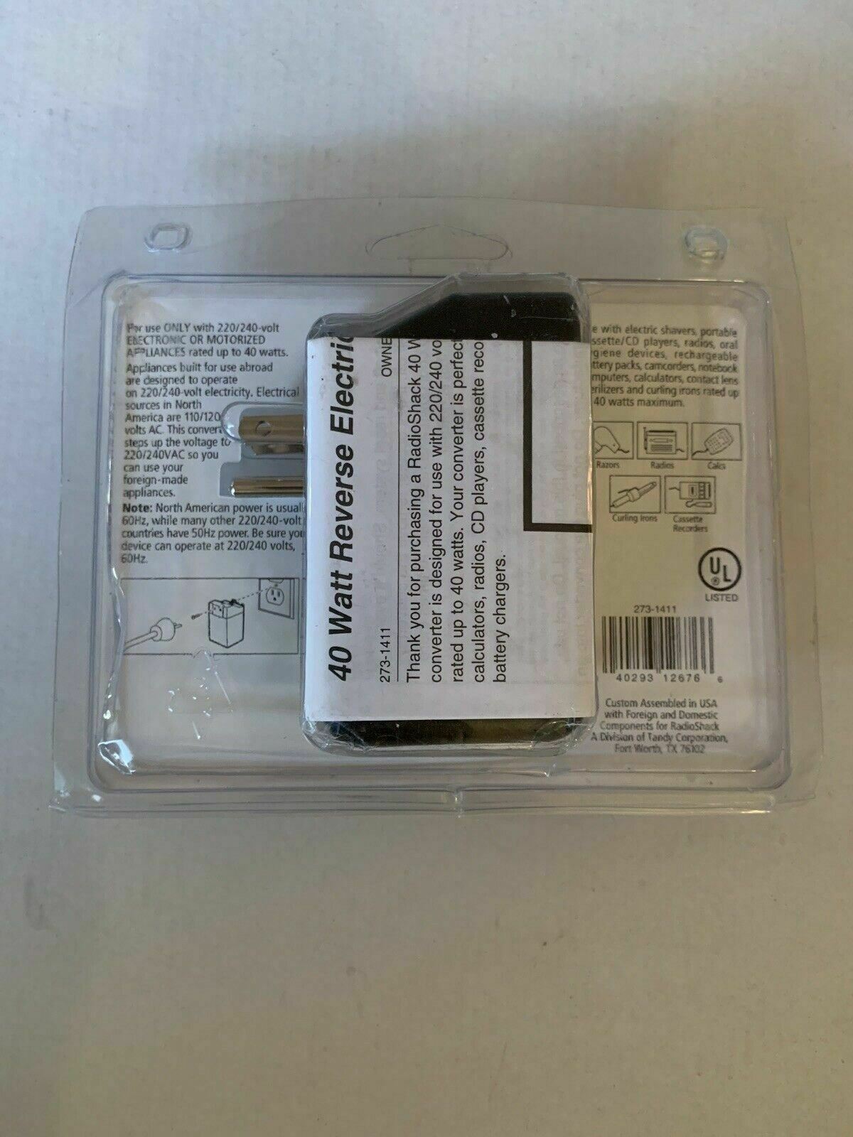 RadioShack 40-Watt Reverse Voltage Converter North American Electricity