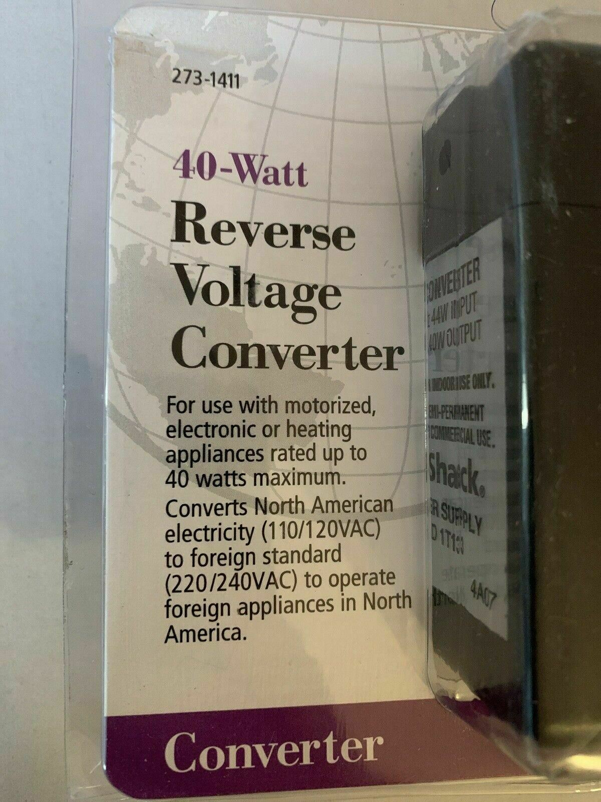 RadioShack 40-Watt Reverse Voltage Converter North American Electricity