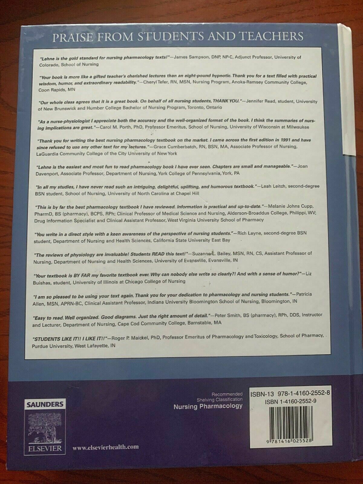 Pharmacology for Nursing Care by Richard A. Lehne Hardback textbook 6th edition