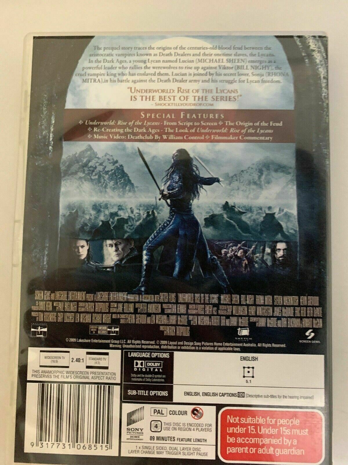 Underworld - Rise Of The Lycans (DVD, 2009)