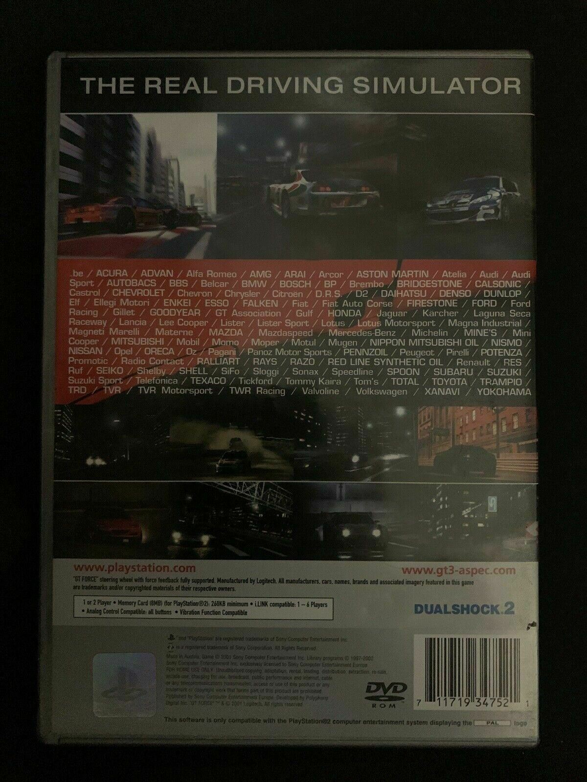 Gran Turismo 3: A-Spec - Platinum (Sony PlayStation 2, 2001) with Manual