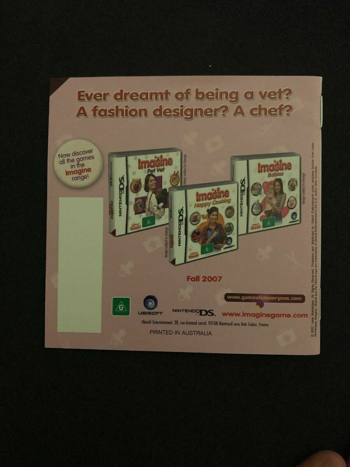 Imagine: Fashion Designer Nintendo DS Game
