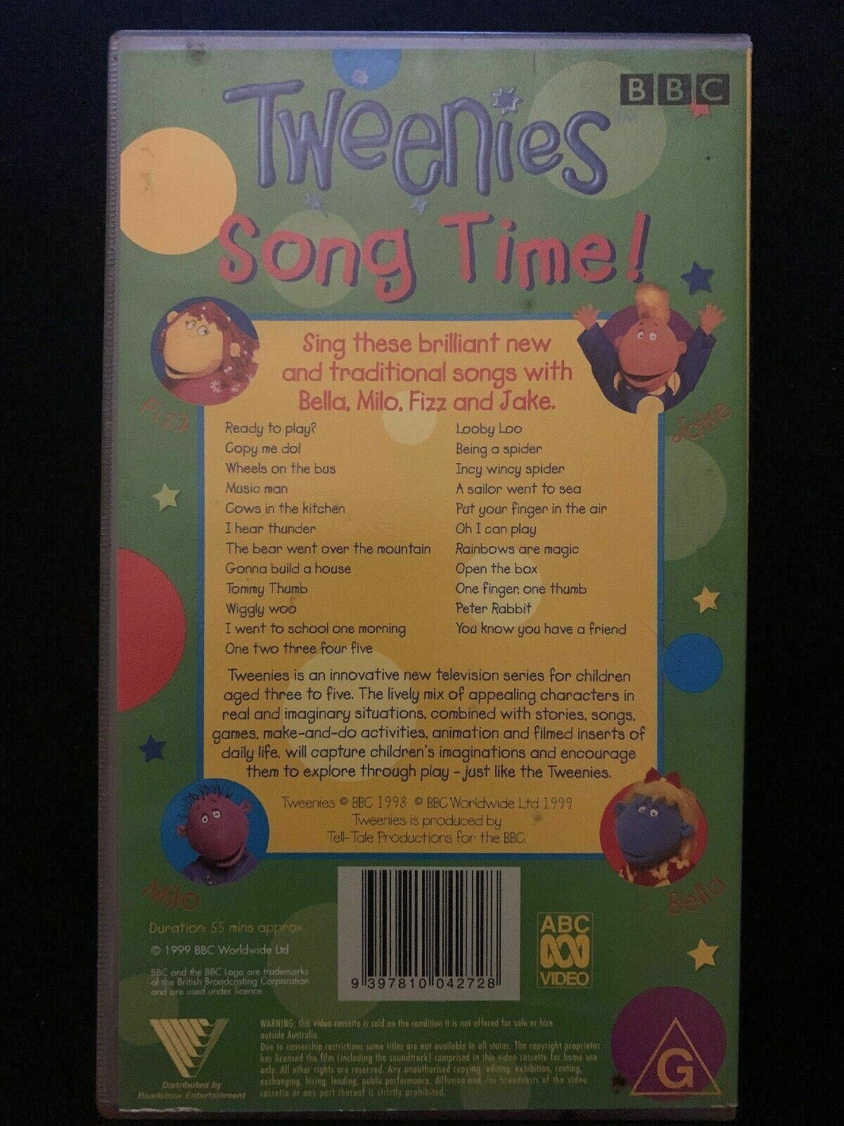 Tweenies Song Time! ~ Join BELLA, MILO, FIZZ & JAKE PAL VHS Video