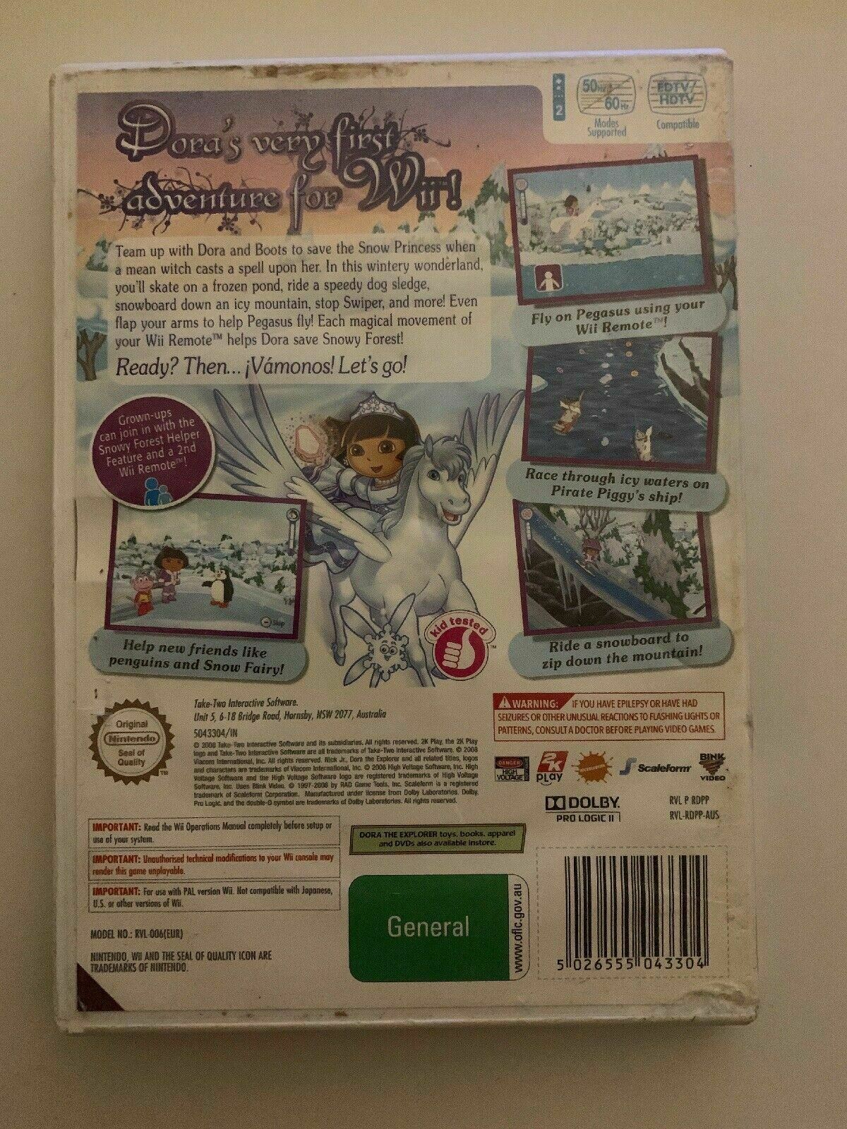Dora Saves the Snow Princess - Nintendo Wii PAL Wii U Compatible