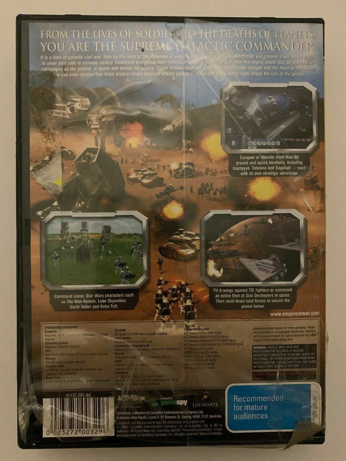 Star Wars Empire at War - Box + Disc + Manual - PC Real-time Strategy Game