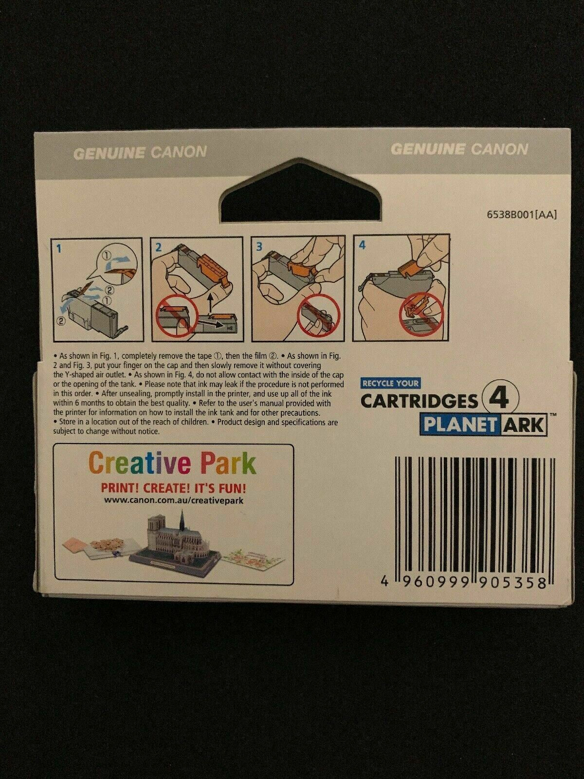 Genuine Canon Original Ink Cart 651 BK Black CLI-651 BK