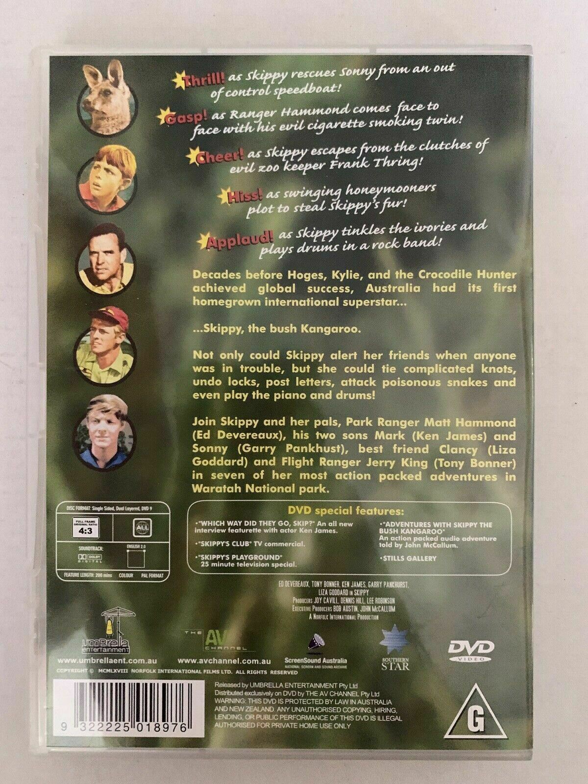 Skippy The Bush Kangaroo - Collector's Edition - VOL 1 (DVD, 1968) Tony Bonner