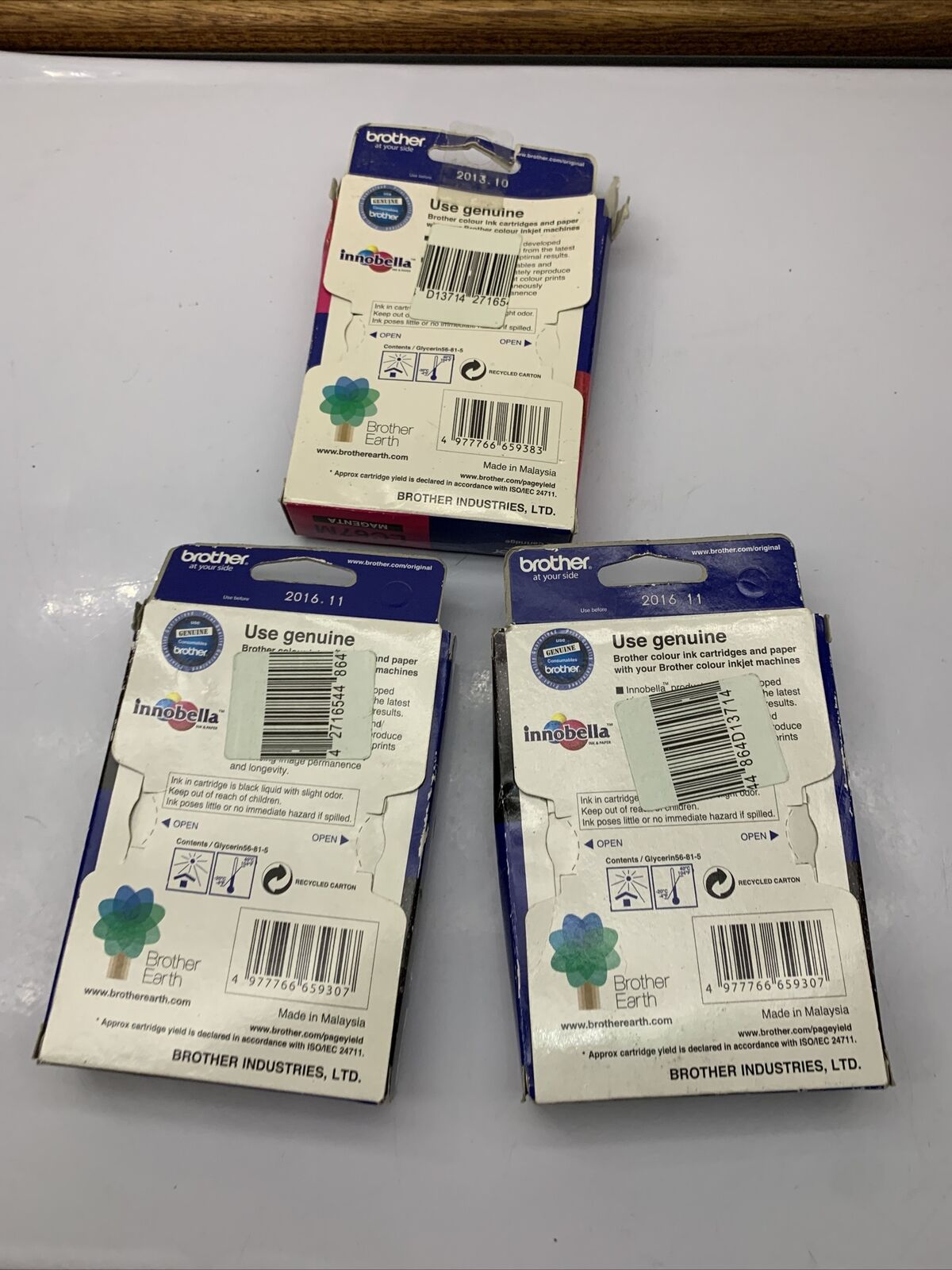 2x Brother LC67BK Black + LC67M Magenta Ink Cartridge NEW