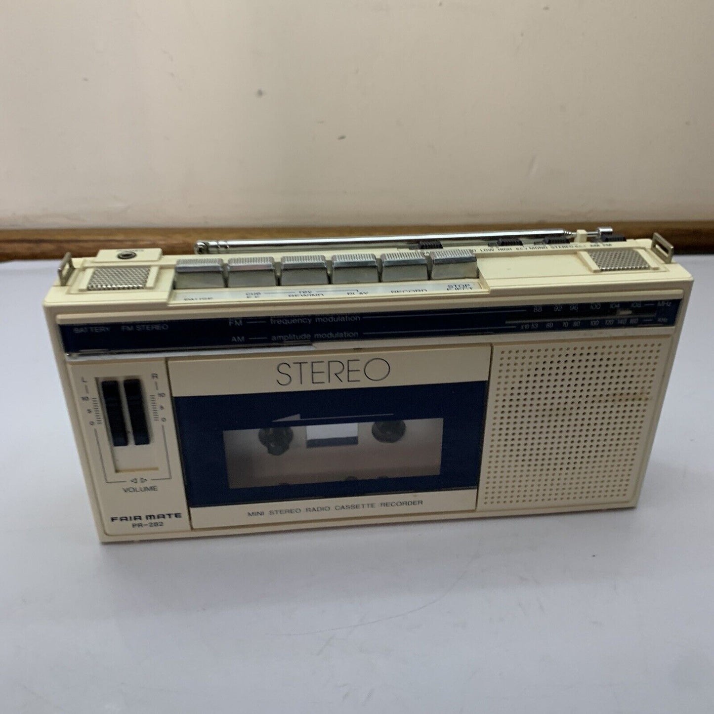 Asahi FairMate Mini Stereo Radio Cassette Player Recorder *For Parts Or Repair