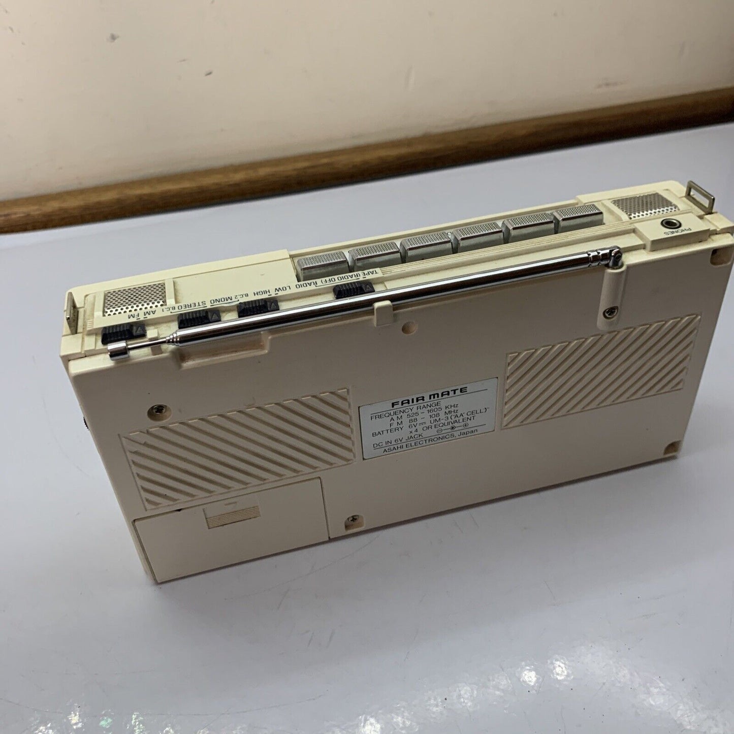 Asahi FairMate Mini Stereo Radio Cassette Player Recorder *For Parts Or Repair