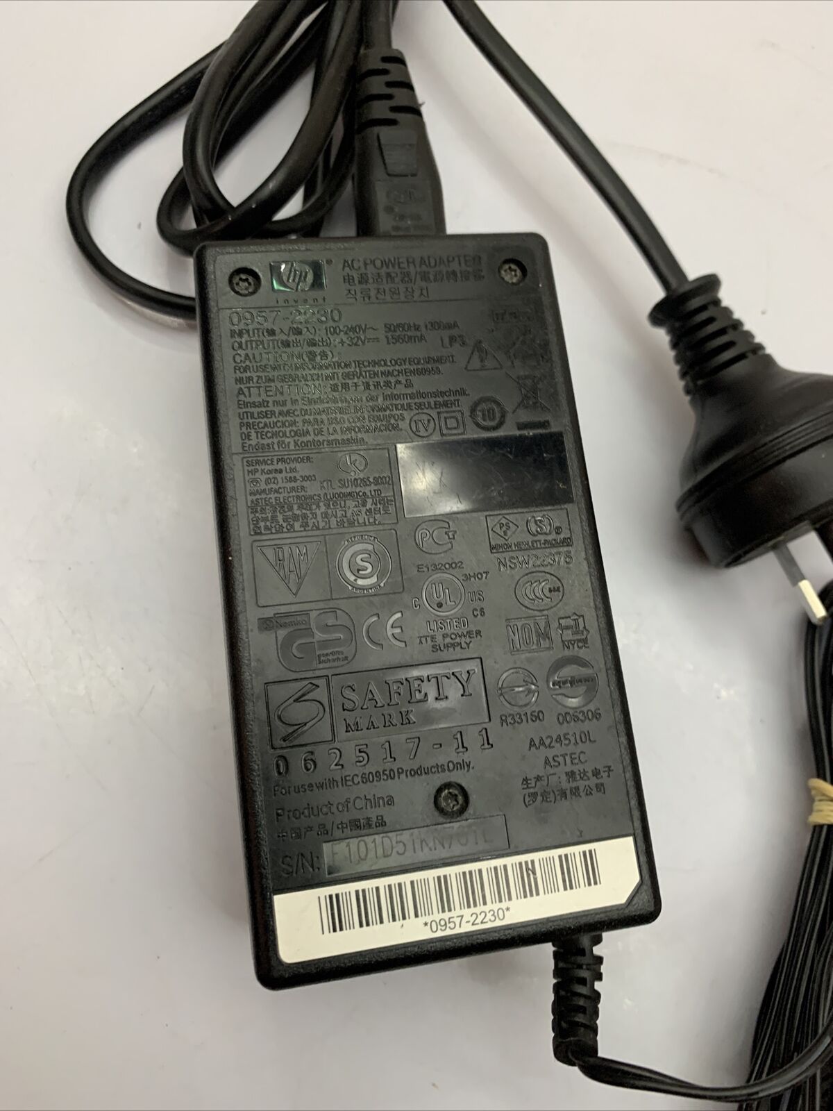 Genuine HP 0957-2230 Power Supply 32V 1560mA for HP Officejet Deskjet