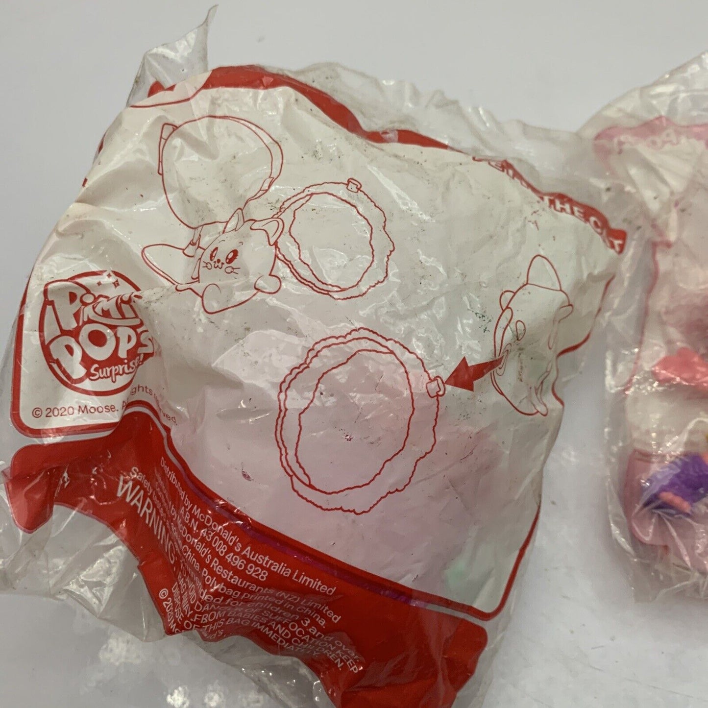 2x Trolls + Pikmi Pops McDonald's Figure Fetty The Cat Trolls Party Poppy NEW