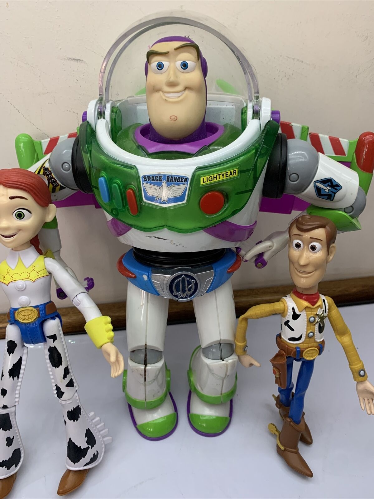 3x Toy Story Figure Buzz Lightyear Blue Belt Woody Jessie Disney Pixar Mattel
