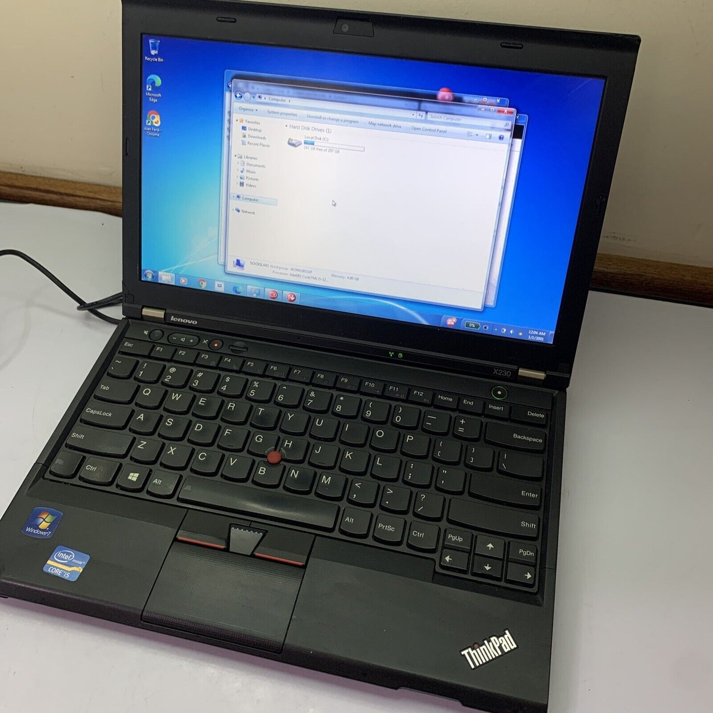 Lenovo Thinkpad Laptop X230 12.5" Intel i5-3210M 2.5Ghz 4GB 300GB Windows 7