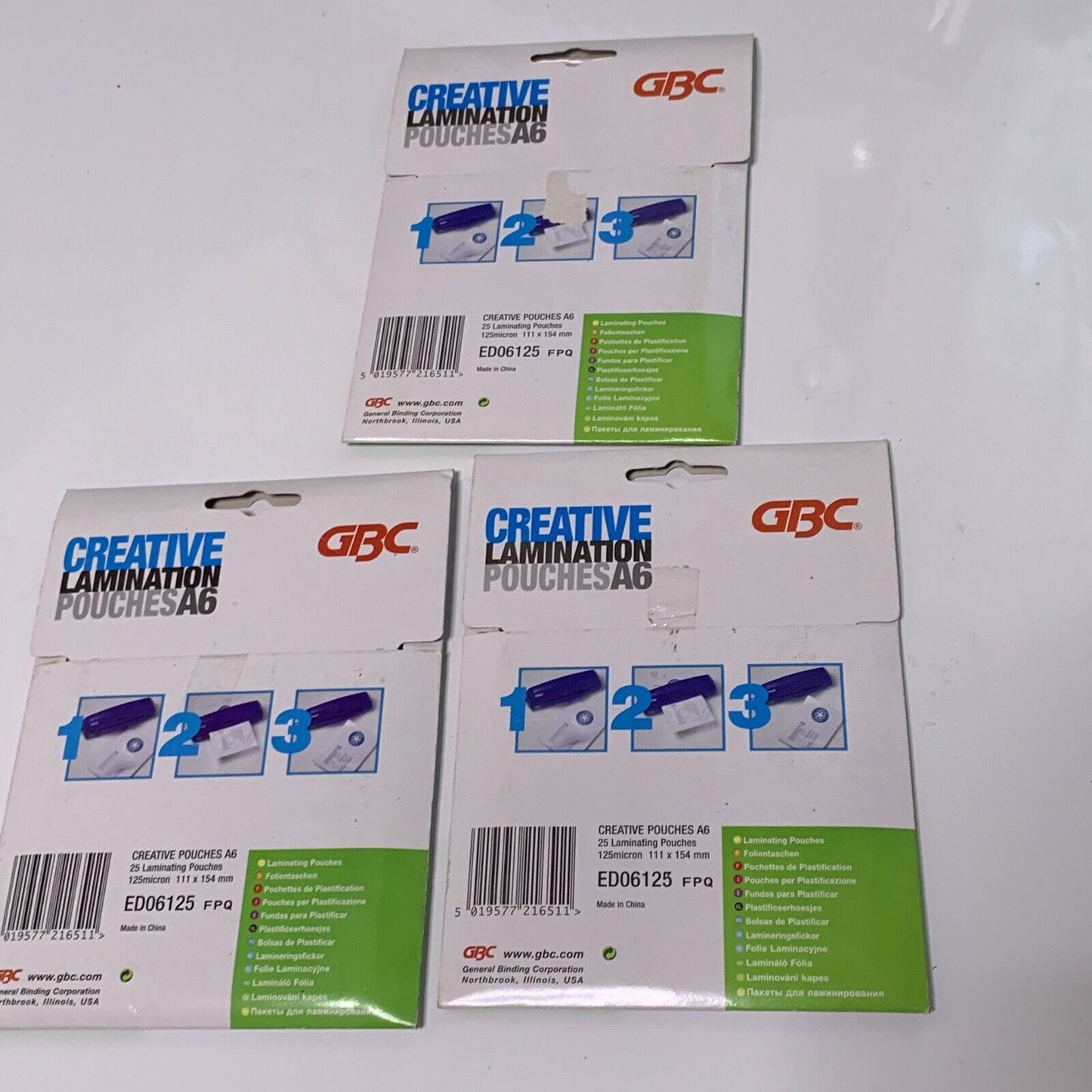 3x GBC Creative Lamination Pouches A6 PACK 25