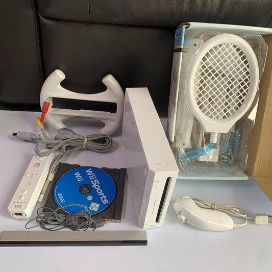 Nintendo Wii Console White Wii Sports Bundle with Accessories