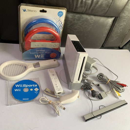 Nintendo Wii Console Sports Pack with Game and Accessories White
