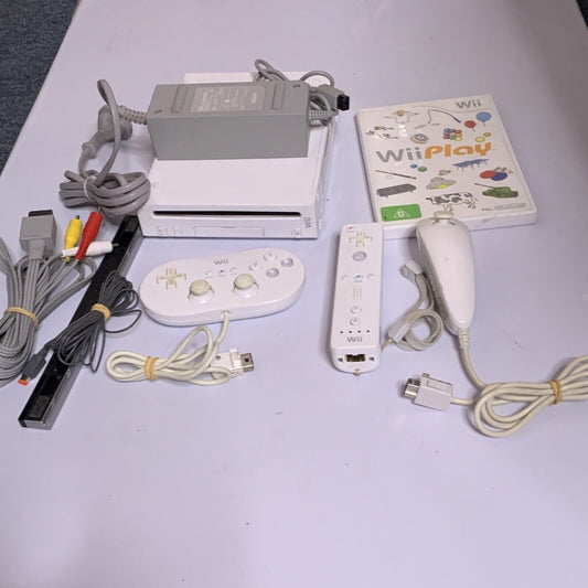 Nintendo Wii Console Bundle with Controllers and Accessories