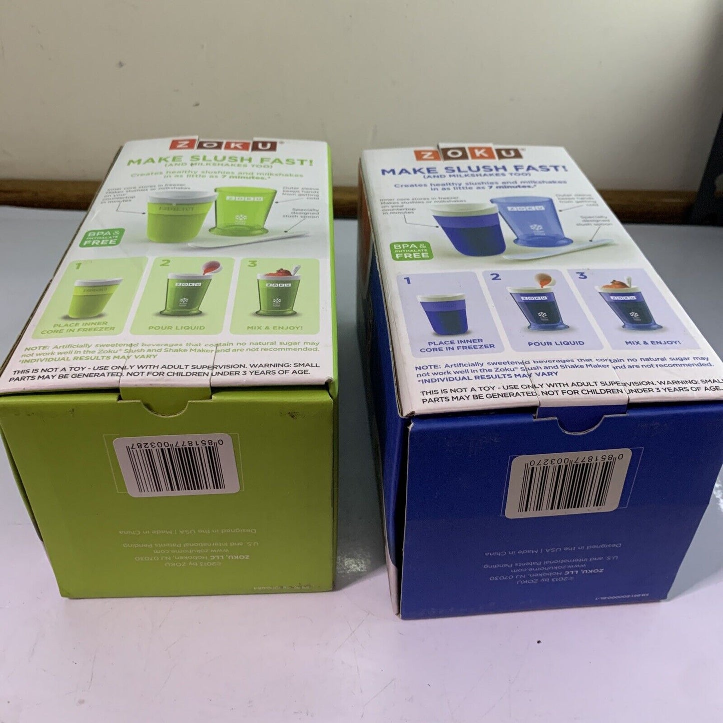 2x Zoku Slush and Shake Maker make Smoothies Milkshakes NEW