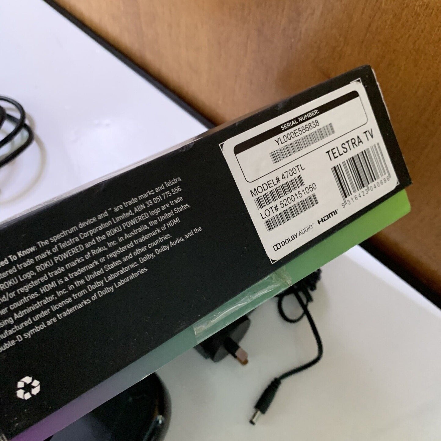 Roku Telstra TV2 4700TL 4K HDR Media Streaming Box Black