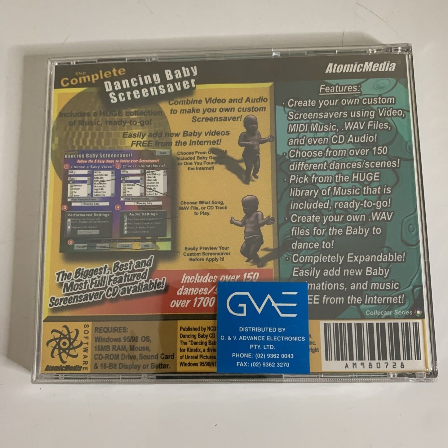 The Complete Dancing Baby Screensaver For Windows 95/98 NEW