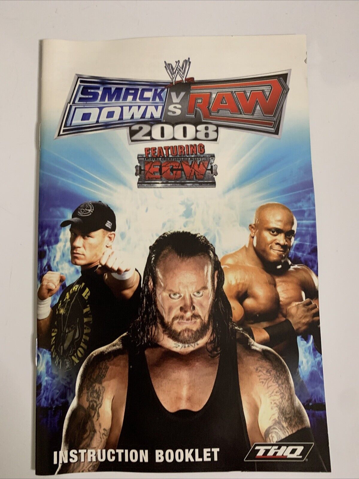 WWE Smackdown Vs Raw 2008 ECW PS2 Sony PlayStation 2 Game PAL Wrestling Complete