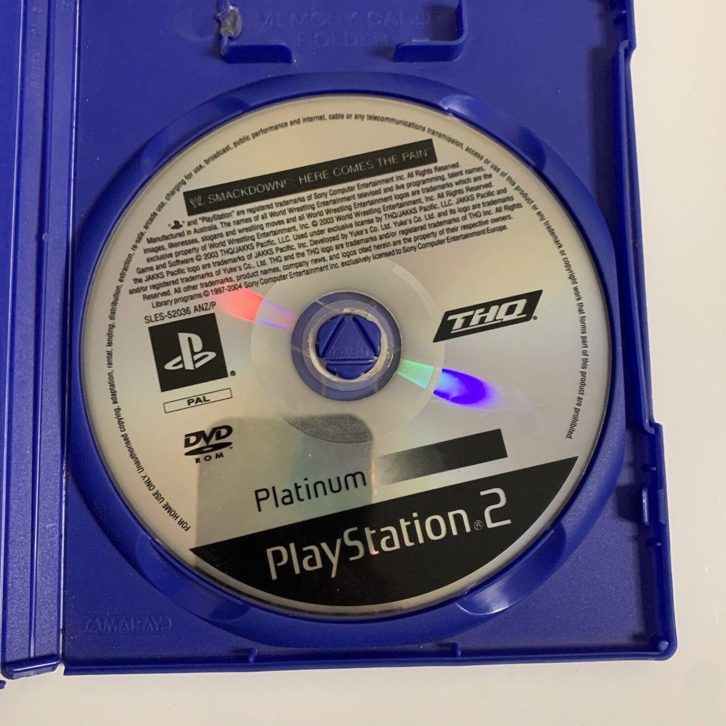 WWE Smackdown Here Comes The Pain PS2 PlayStation 2 2003 PAL Wrestling Game