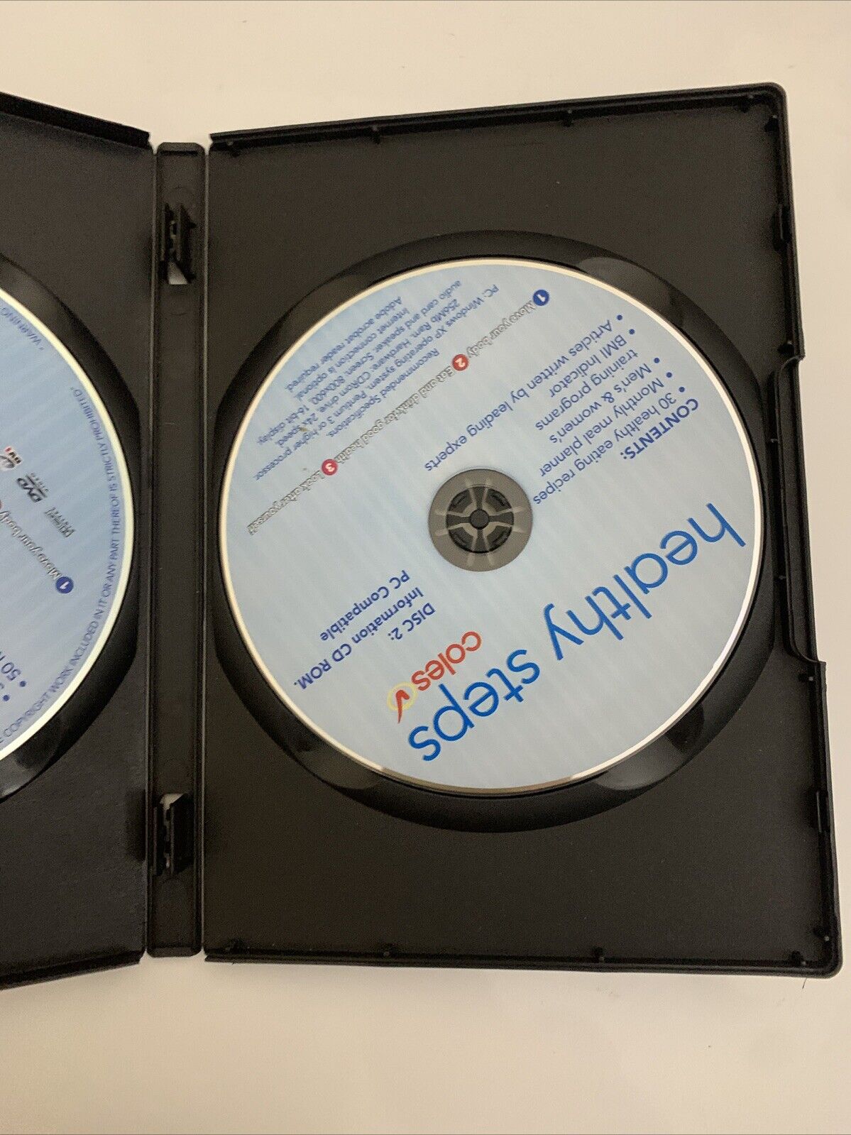 Healthy Steps Coles (DVD, 2-Disc Set) Pilates Yoga & Recipes