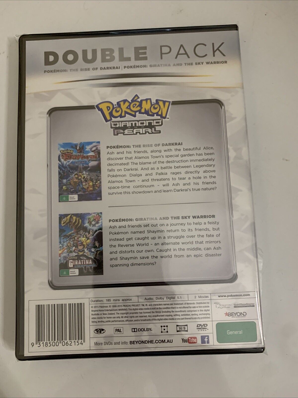 Pokemon The Rise of Darkrai & Giratina / The Sky Warrior (DVD) Region 4 NEW