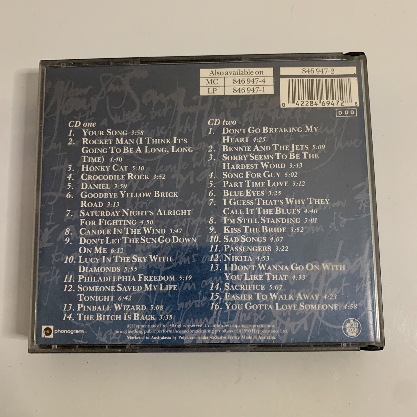 Very Best of Elton John by Elton John (CD, 2-Disc, 1990) Compilation