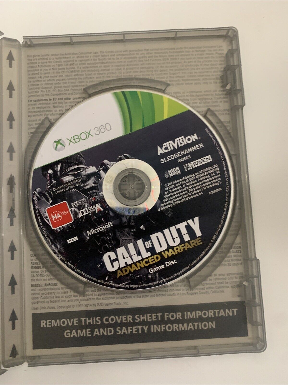 Call of Duty Advanced Warfare Microsoft XBOX 360 PAL 2014 Game