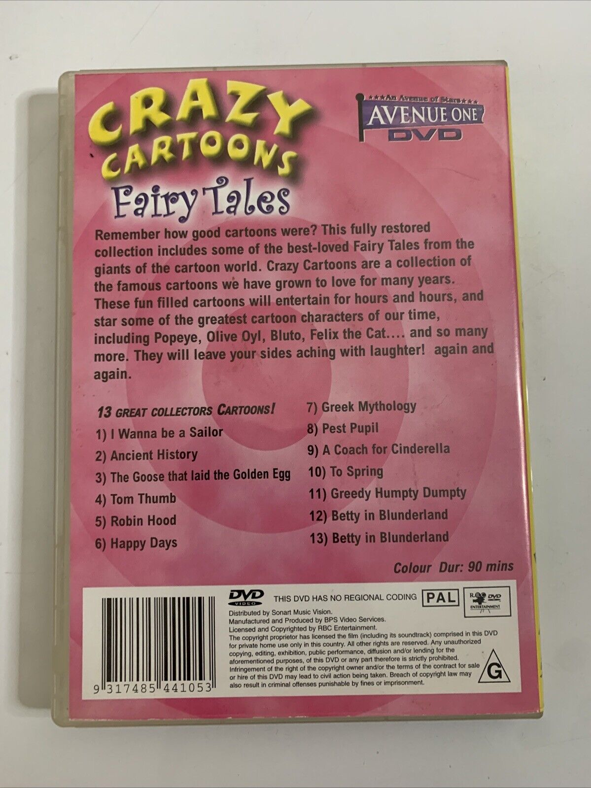 Crazy Cartoons Fairy Tales (DVD) Region 4 NEW
