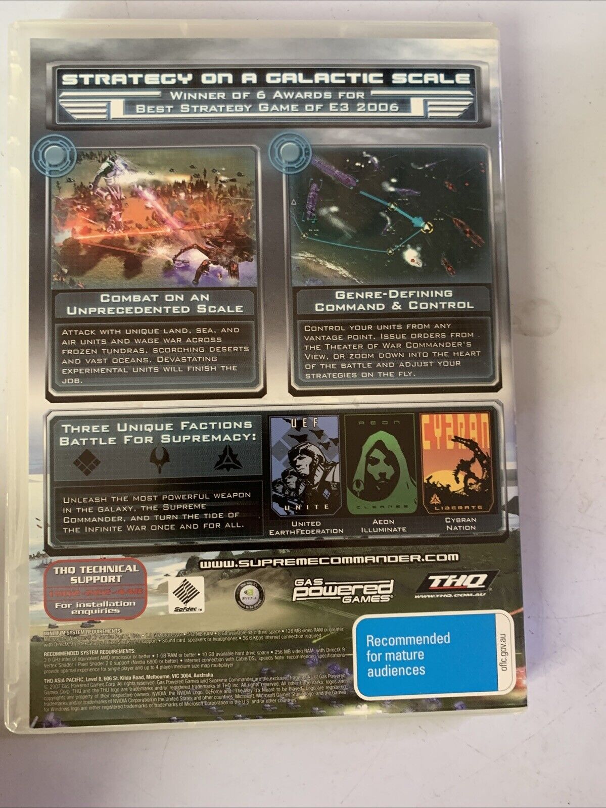 Supreme Commander PC Windows RTS Strategy 2007 Game