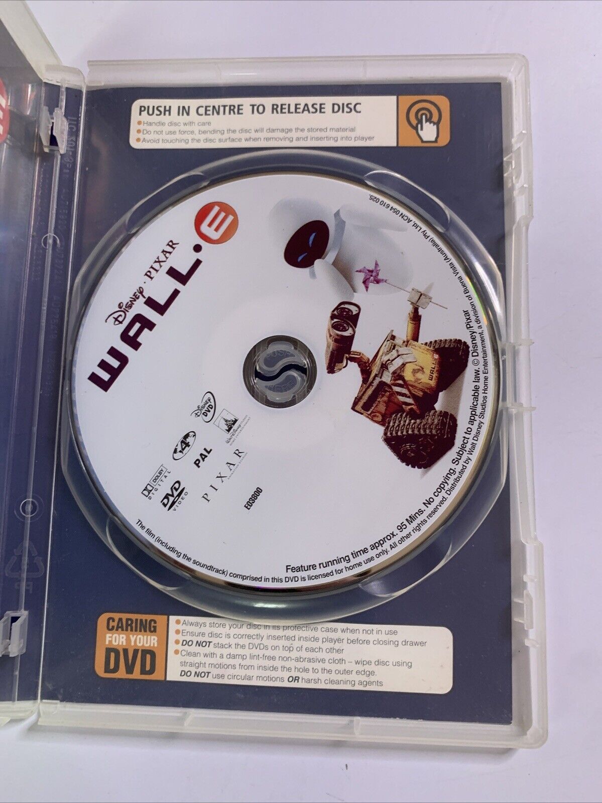 Wall-E (DVD, 2008) Disney Animated Film Region 4